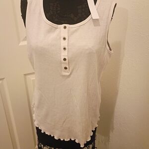 Jane and Delancey Cream Sleeveless Tank Top